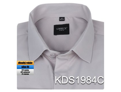 Pánská košile šedá světlá - KDS1984C