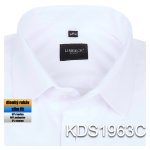 Pánská košile jednobarevná bílá - KDS1963C