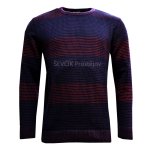 Svetr pánský pruhovaný bordo