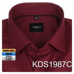 Pánská košile jednobarevná vínová - KDS1987C