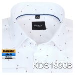 Pánská košile bílá s jemným vzorem - KDS1990B