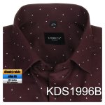 Pánská košile vínová se vzorem - KDS1996B