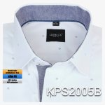 Pánská košile bílá s jemným vzorem - KPS2005B