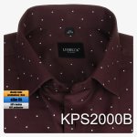 Pánská košile vínová se vzorem - KPS2000B