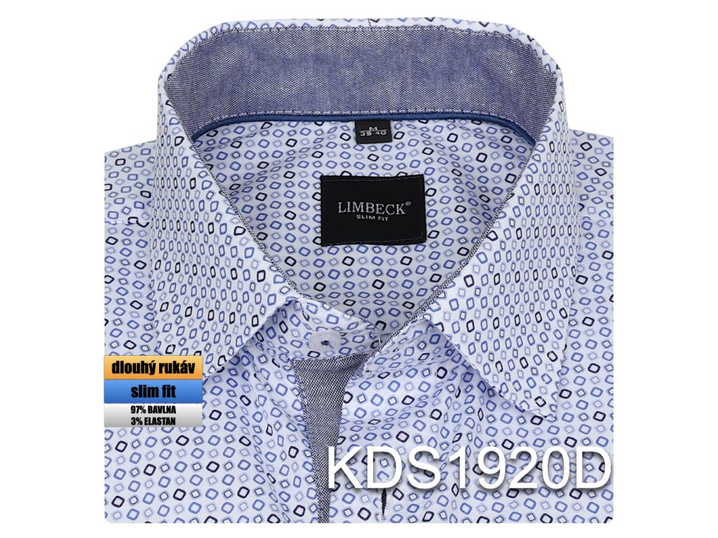 Pánská košile se zajímavým vzorem - KDS1920D