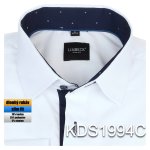 Pánská košile bílá s barevnou vsadkou - KDS1994C