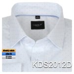Pánská košile bílá s jemným vzorem - KDS2012D