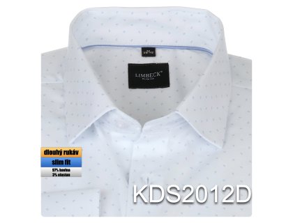 Pánská košile bílá s jemným vzorem - KDS2012D