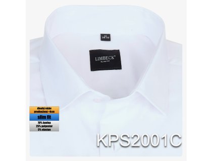 Pánská košile bílá v prodloužené délce - KPS2001C
