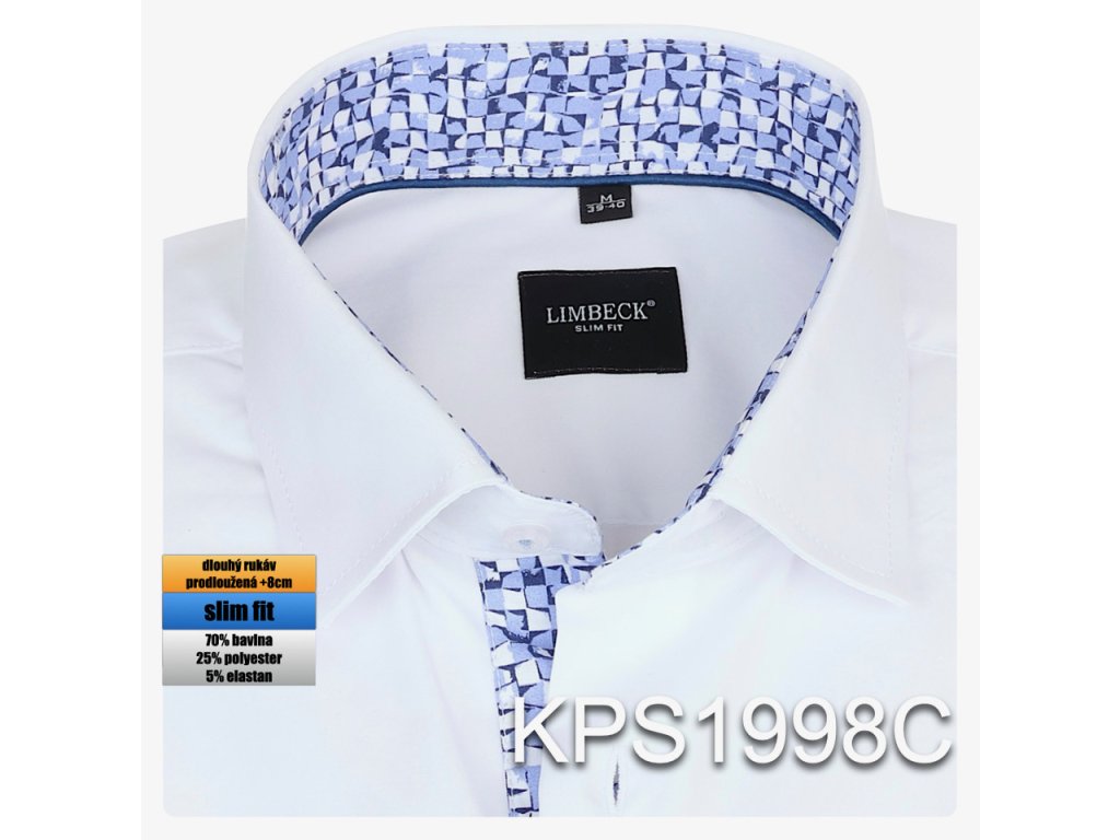 Pánská košile v prodloužené délce - KPS1998C