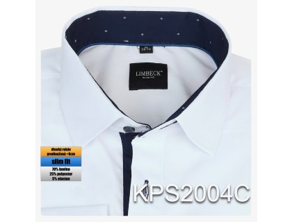 Pánská košile bílá v prodloužené délce - KPS2004C