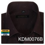 Pánská košile hnědá se vzorem - KDM0076B