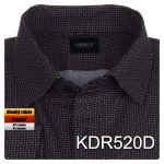 Pánská košile černo-šedá se vzorem - KDR520D