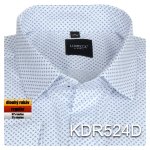 Pánská košile bílá s modrým vzorem - KDR524D