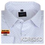 Pánská košile bílá se vzorem - KDR525D