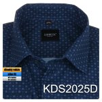 Pánská košile modrá se vzorem - KDS2025D
