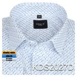 Pánská košile bílá se vzorem - KDS2027D