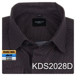Pánská košile černošedá se vzorem - KDS2028D